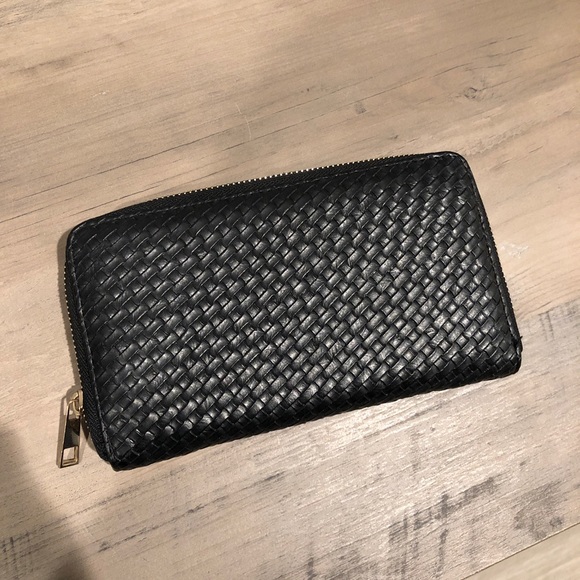 SOLD! Woven Black Wallet - Picture 1 of 5